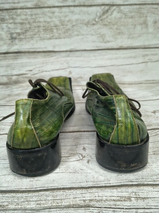 Jack Daniel Green Square Toe Oxford Lace Up Shoes Men Size 45 main image 7